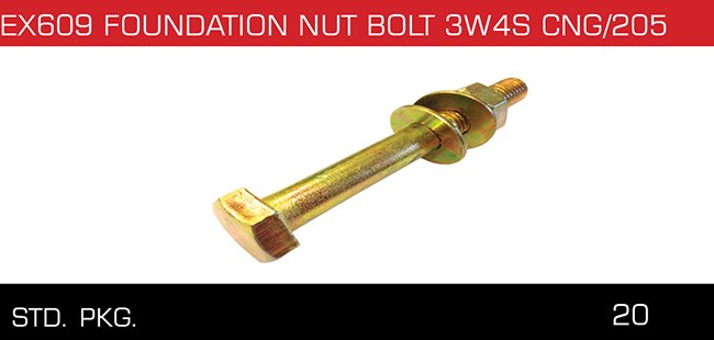 EX609 FOUNDTION NUT BOLD 3W4S CNG 205